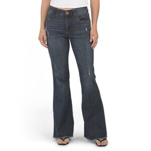 DEMOCRACY Indigo Ab Tech High Rise Out There Flare Jeans